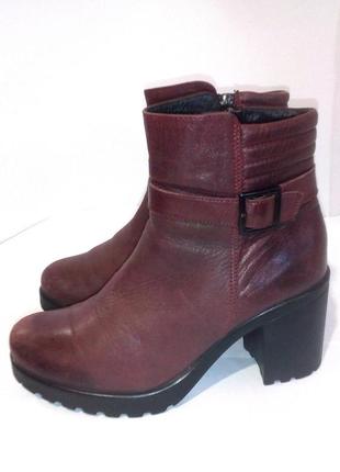🥾 стильные кожаные ботинки еврозима, р.37 код b3752