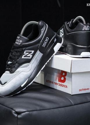 Распродажа! мужские, замшевые, кожаные, черные серые кроссовки new balance 1500