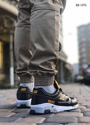 Распродажа! мужские, кожаные, рефлективные, черные кроссовки Кросівки new balance 32 розмір оригінал7 фото