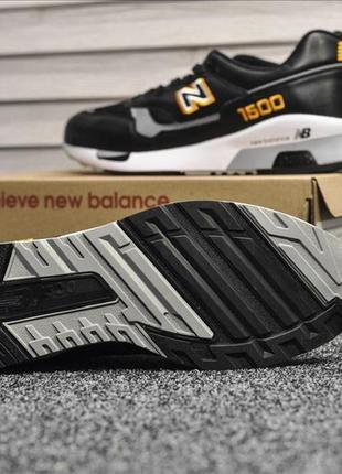 Распродажа! мужские, кожаные, рефлективные, черные кроссовки Кросівки new balance 32 розмір оригінал9 фото