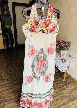 Сарафан в пол с открытой спиной