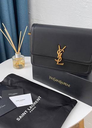 Шкіряна сумка в стилі yves saint laurent1 фото