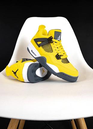 Кроссовки jordan 4 lighting yellow