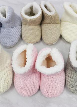 Пинетки для девочки и мальчика нарядные кеды с мехом турция
