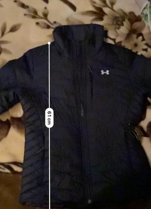 Супер тепла куртка для бігу класична чорна under armour xs8 фото