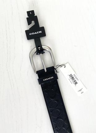 Жіночий шкіряний ремінь coach harness buckle belt 38 mm жіночий пояс ремінь коуч коач шкіра подарунок дружині дівчині подарунок дівчині4 фото