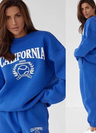 Женский теплый костюм «california» на флисе. ткань - трехнить флис
цвет - синий, изумруд, зеленый