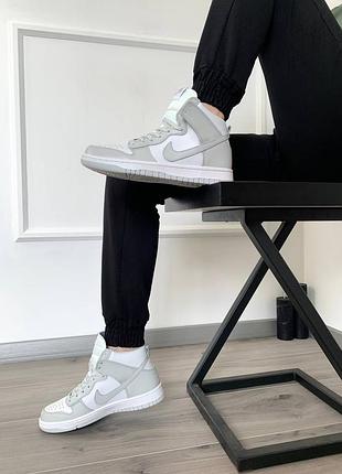 Кроссовки nike dunk high vast grey