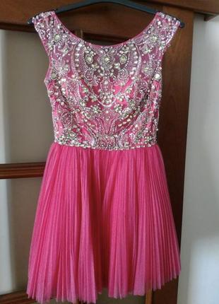 Яркое розовое платье sherri hill2 фото