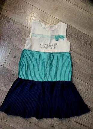 Нарядное платье шелк artigli италия 6 лет