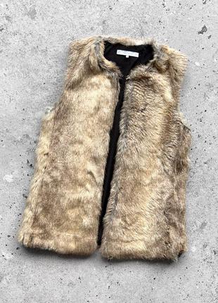 Zara women’s faux fur vest безрукавка, жилетка1 фото