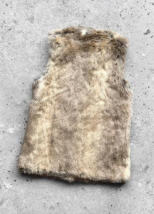 Zara women’s faux fur vest безрукавка, жилетка4 фото