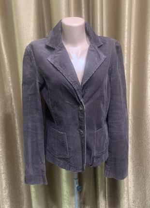 Вельветовый пиджак only тёмно-коричневого цвета, р.l