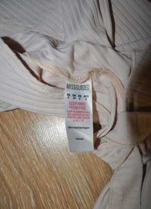 Нюдовый топ лонгслив на завязках от missguided6 фото