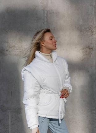 Белая куртка трансформер жилет2 фото