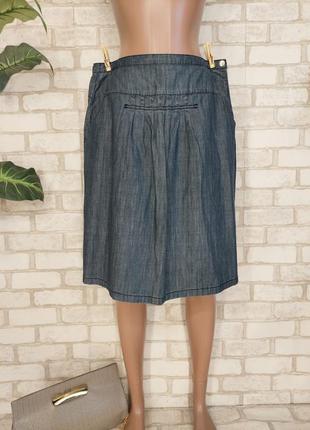 Новая джинсовая юбка миди со 100 % котонна в светло синем цвете, размер л-хл