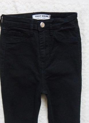 Стильные черные джинсы скинни c высокoй талией tally weijl, 34 размер.3 фото