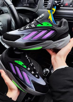 🔥мужские кроссовки adidas ozelia black/purple черные с фиолетовым🔥