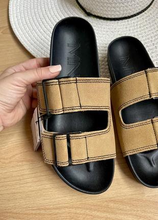 Нові шкіряні капці сандалі zara mango оригінал