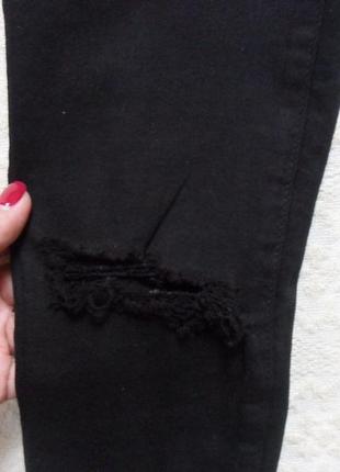 Стильные черные джинсы скинни c высокoй талией tally weijl, 34 размер.4 фото