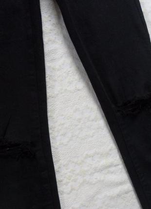 Стильные черные джинсы скинни c высокoй талией tally weijl, 34 размер.5 фото