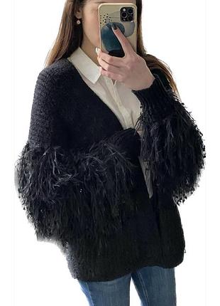 Кардиган с бахромою
