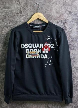 Брендовий світшот dsquared2 чорний / молодіжні чорні світшоти dsquared2