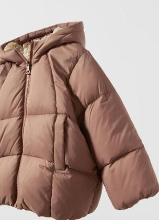 Теплый пуховик zara 104 размер