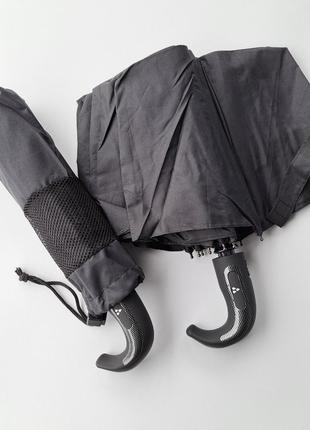 Мужской черный зонтик автомат на 10 спиц #01-11 фото