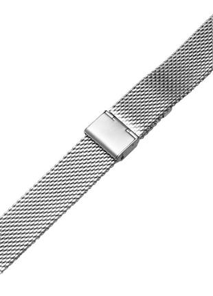 Браслет / ремешок наручных часов миланский. крупное плетение. цвет серебро. ширина 20 мм