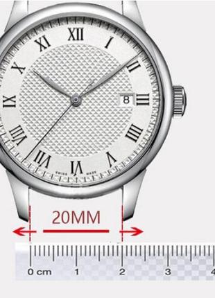 Браслет / ремешок наручных часов миланский. крупное плетение. цвет серебро. ширина 20 мм