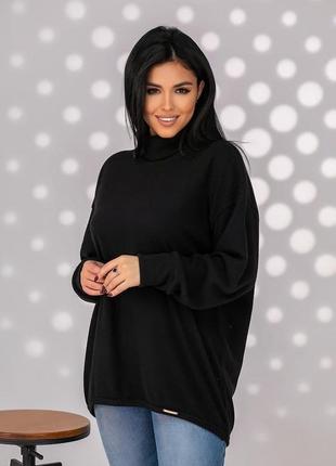 Жіноча кофта светр ангора 1847 вільного крою туніка (50-52, 54-56, 58-60 батал розмір)4 фото