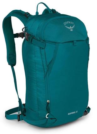 Рюкзак для беккантрі osprey sopris 20 women штурмової, кріплення для лиж/сноуборда, темно-бірюзовий