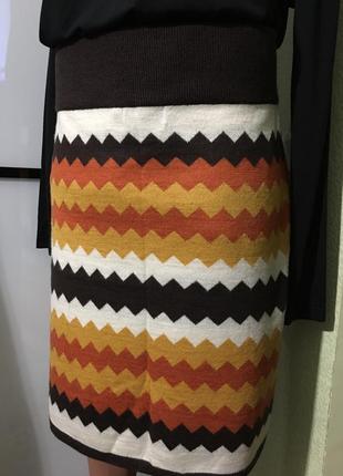 Вязаная тёплая юбка/тепла спідниця.