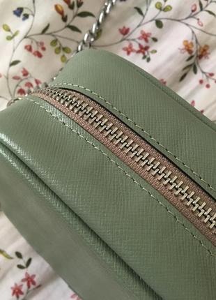 Кожаная сумка кроссбоди crossbody на цепочке4 фото