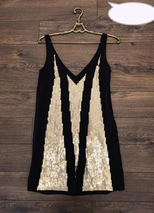 Вечернее платье с золотистыми паетками, 8р-10р. ткань - шёлк!!!