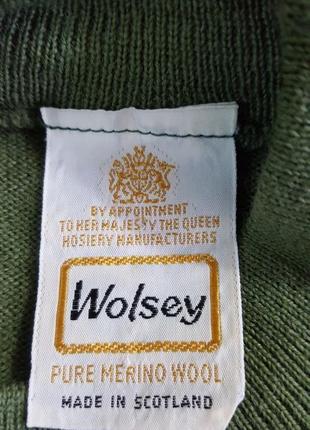 Базовый джемпер "wolsey" шотландия 100% мериносовая шерсть 38-422 фото