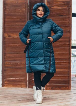 Куртка зимова жіноча, пальто 71/р.48/ смарагд