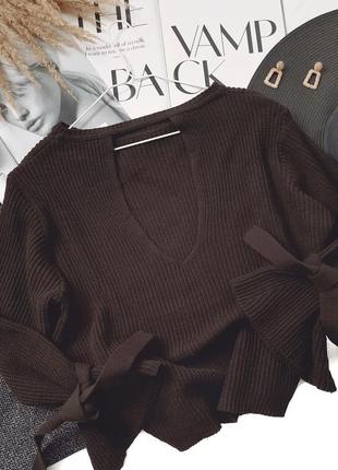 Брендовий светр із відкритою спинкою акрил7 фото