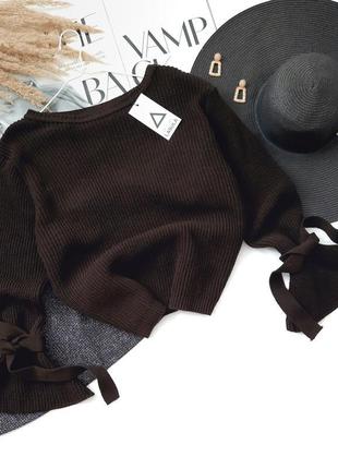 Брендовий светр із відкритою спинкою акрил3 фото