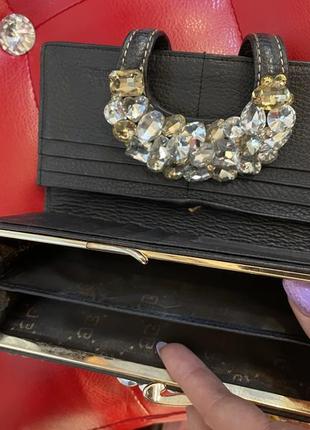 Гаманець із камінчиками чорний гаманець клатч сумочка 🔥🔥🔥4 фото