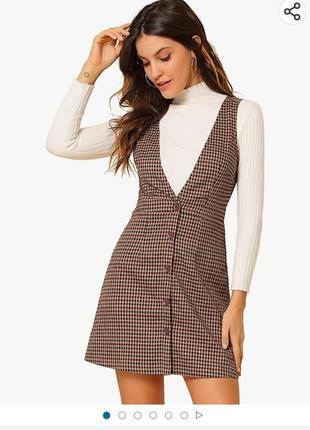 Трикотажний сарафан сукня плаття в клітинку