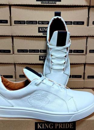 Мужские кожаные кеды