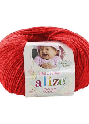 Пряжа alize baby wool, алізе бебі вул 56