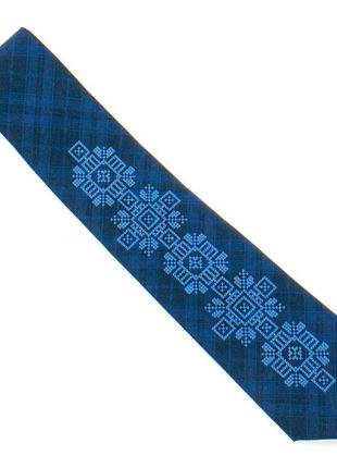 Классический галстук с вышивкой №9172 фото