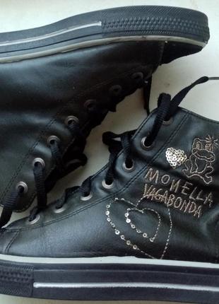 Высокие кожаные кроссовки кеды monella vagabonda (оригинал, италия) converse2 фото