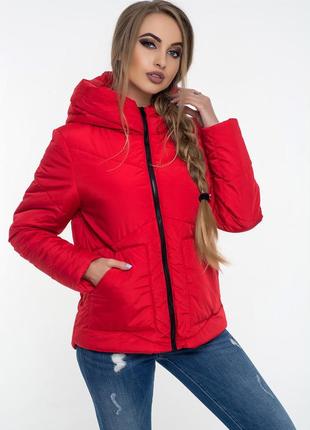 Куртка женская демисезонная 47 (красный)1 фото