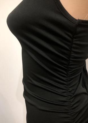Сатинова сукня з драпіруванням на одне плече7 фото