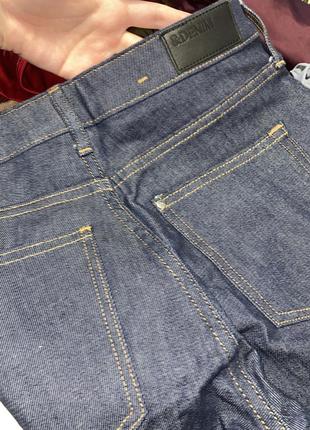 Шикарные джинсы темно синие прямые на подростка  высокая посадка4 фото