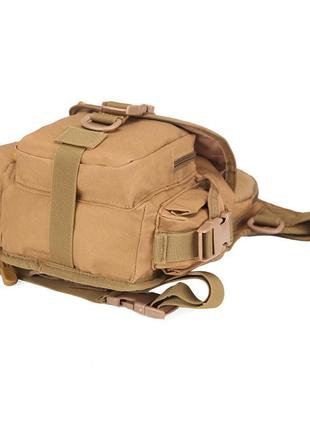 Тактическая сумка на бедро военная сумка на ногу койот песочная8 фото
